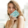 AfitLulu Credit Card Holder for Women, RFID-Blocking Daisy Prints Card