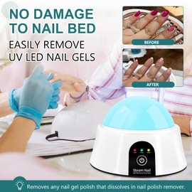 Electric Nail Soaking Bowl, Soak off Bowl Manicure Soaker for Gel Nail Polish Remover, Acrylic Nails, Dip Powder Removal, Blue