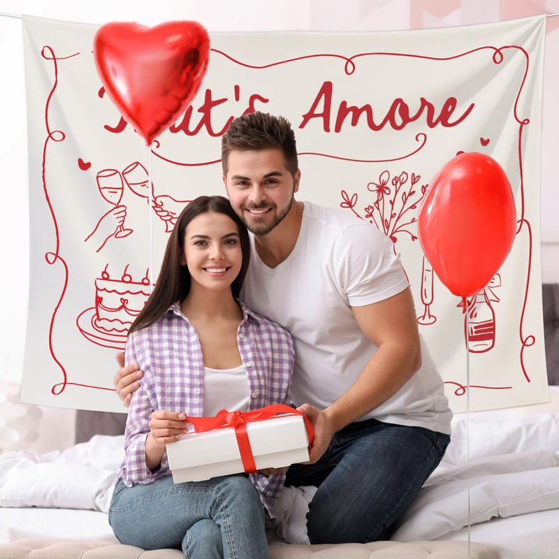 FYSUIMU That's Amore Backdrop Italian Wedding Engagement Party Decoration Photography