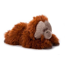 The Petting Zoo Male Orangutan Stuffed Animal Plushie, Gifts for Kids, Earth Keeperz Rainforest Animals, Zoologee Orange Male Orangutan Plush Toy, 10 inches