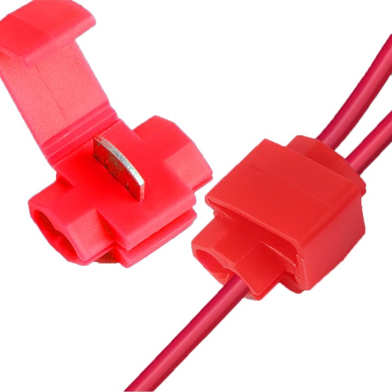 100 Pcs Lock Wire Connectors Blue Quick Splice Connector Terminals
