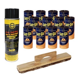 Sun-Glo 12 Cans #7 Shuffle Alley Wax, Sweep, Silicone Spray