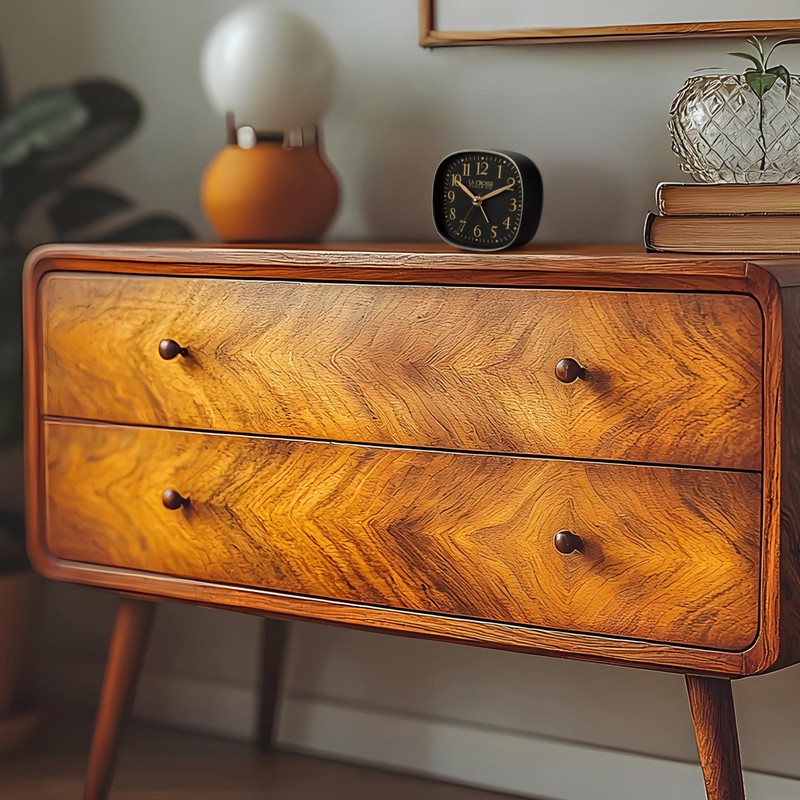 La Crosse Clock 617-379B Black Square Silent Sweeping Analog Alarm