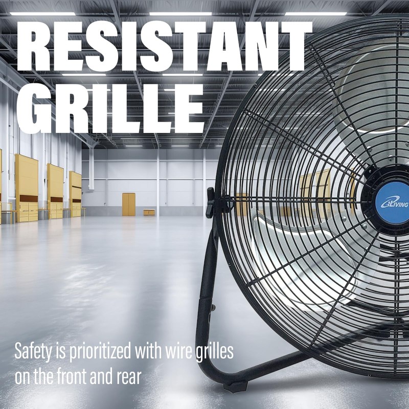 iLIVING 20 Inch Heavy Duty Floor & Wall Mount Fan
