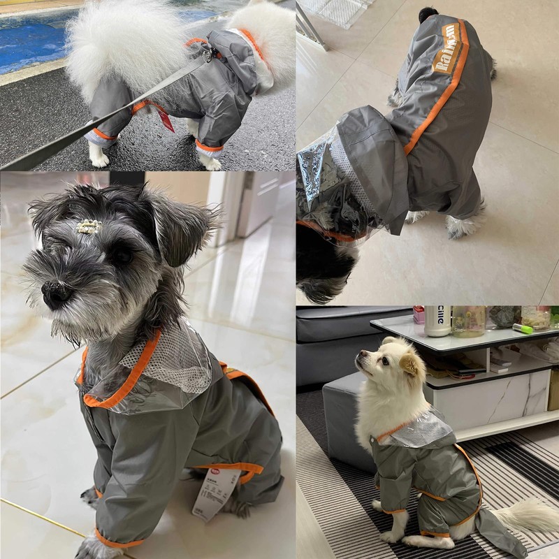 VIRIDIANA Impermeable para Perro con Capucha EVA, Impermeable para Perros