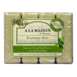 Bar Soap A La Maison Rosemary Mint 4 Ct Value Pack X2