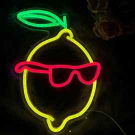 Lemon Slice neon Sign, Lemon Kitchen Light Decor, Fruit Custom Signs, Restaurant Led Sign, Fruit Led Signs