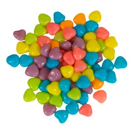 YANKEETRADERS Tutti Frutti Heart-Shaped Dragees, Colorful Candy Bulk Pack, Assorted Fruit Flavors, Polished Sugar Coating, 2 lb and 4 lb Options (2 Pound)