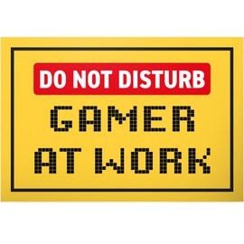 DankeDir! Gamer at Work - 30 x 20 cm Sign - Gift Decoration Boys Birthday Gift Teenagers Gamer - Gift Idea Game Room Decoration Gamer Door Sign Room Student