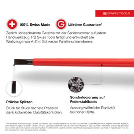PB Swiss Tools Slotted Phillips VDE Screwdriver Set PB 5550 | 100% Swiss Made | 3-Piece Electric Screwdriver Set for Slotted and Phillips Screws Size PH1, Slotted 1/2, Red