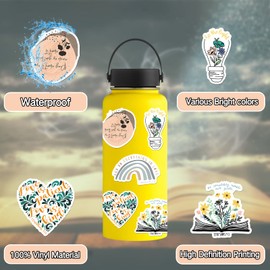 Tanganan Bible Stickers 100PCS Christian Jesus Scripture Stickers,Jesus Stickers,Bible Verse Journaling Supplies,Christian Stickers for Water Bottles,Christian Stickers Adults Decals(Bible Stickers)