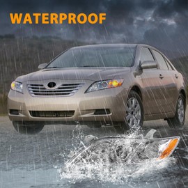 Halogen Headlights fit for 2007 2008 2009 Toyota Camry Driver & Passenger Side with Clear Lens White