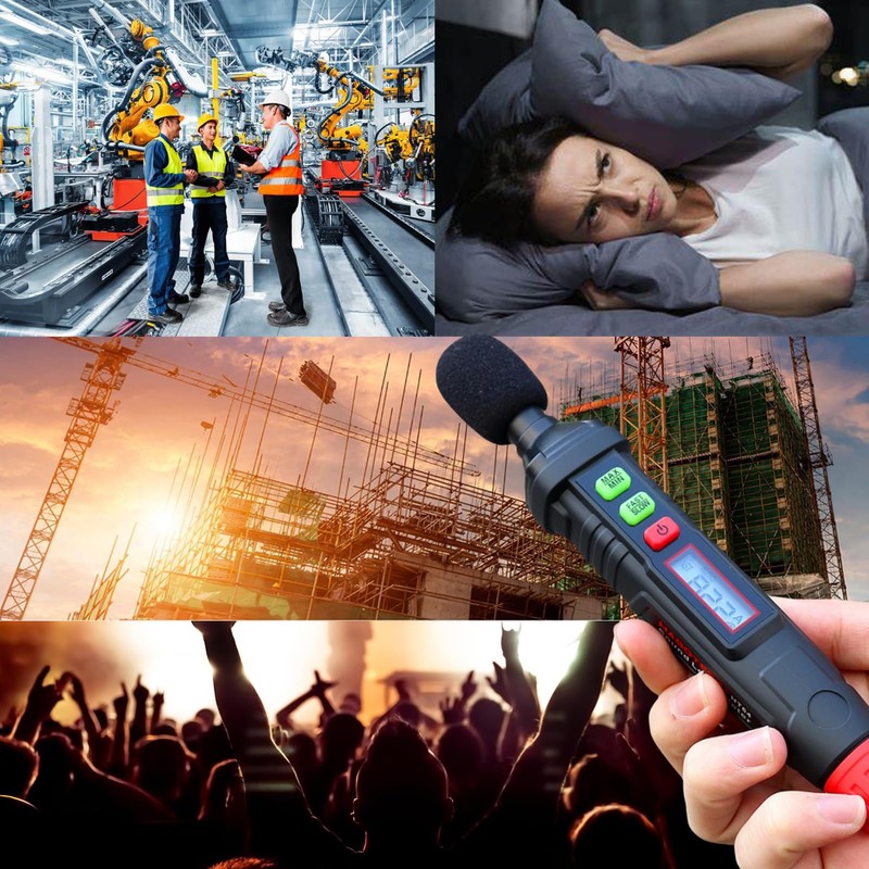 Lancoon Decibel Meter Digital Sound Level Meter 30-130dB Data Hold