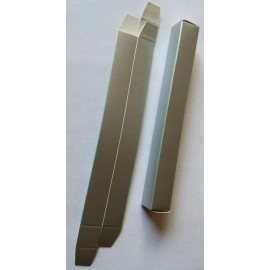 Q-Box 2x Fountain Ink Ballpoint Pen Pencil Silver Gray Cardboard Gift Box Case Holder