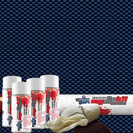 Hydrographics Dip Kit Store - DipKitStore - Water Transfer Printing – CF-152-BLUE - Black & Clear Carbon Fiber with Vibriant Blue Base Paint … (Entry Level)