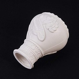 MroMax Curtain Rod Cap Finials Plastic Vintage for 28mm Dia Rod white 85mm 2 Pcs