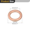 sourcing map M12 Flat Washer, 12 Pcs Copper Ring Flat