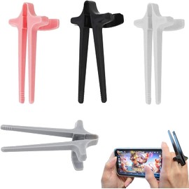 MEISO 4 Palillos De Dedo Para Jugadores, Palillos De Manos Libres, Pinzas Reutilizables Para Alimentos, Palillos Divertidos Para Aperitivos, Accesorios De Juego Móvil, Controladores Auxiliares