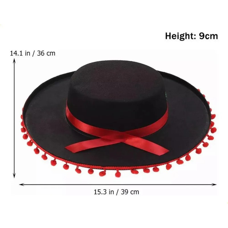 W^ ^ Gorro De Disfraz De Flamenco Español Para Fiestas