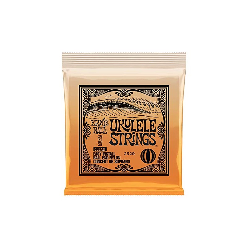 Ernie Ball Ukulele Ball End Nylon Strings, Clear (P02329)