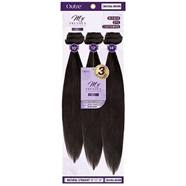 Outre My Tresses Purple Label 3 Bundles Straight Style Unprocessed Human Hair Weaves - NATURAL STRAIGHT 3 BUNDLES 18-20-22 (NA)