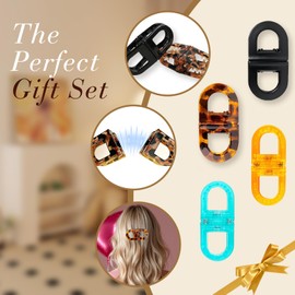4 PCS Magnetic Hair Clips for Women, Strong Hold No-Slip No Crease, Seamless 2-in-1 Design for Easy Everyday Hairstyles, Gentle on All Hair Types, Magnetic Cute Claw Clips for Women Hair Styling