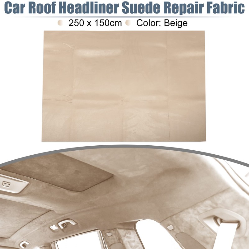 X AUTOHAUX Suede Headliner Fabric 98" Length x 60" Width