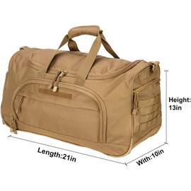 Gym Bag for Women & Men Tactical Duffle Military Weekender Travel Work Out Bags Lightweight Waterproof Sports Tote Shoe Pocket