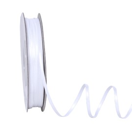 Ribest Cinta de satén blanca de doble cara, cinta de 1/8 pulgadas de 100 yardas para manualidades, regalos, lazos de boda, fiesta, ramo de decoración