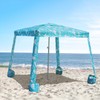AMMSUN Beach Cabana, 6.2'×6.2' Beach Canopy, Easy Set up and