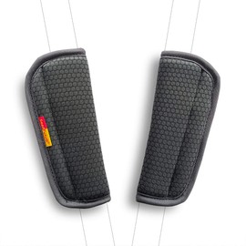 SeedFuture Seat Belt Pads for Child Car Seats Black Pack of 2 Universal and Adjustable Shoulder Strap Cushion for Pushchair with Fastening