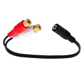 innov8 3.5mm AUX Female to Dual RCA Female Phono Stereo Splitter Cable 0.2m