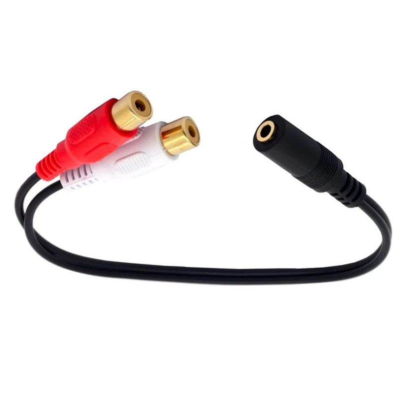 innov8 3.5mm AUX Female to Dual RCA Female Phono Stereo