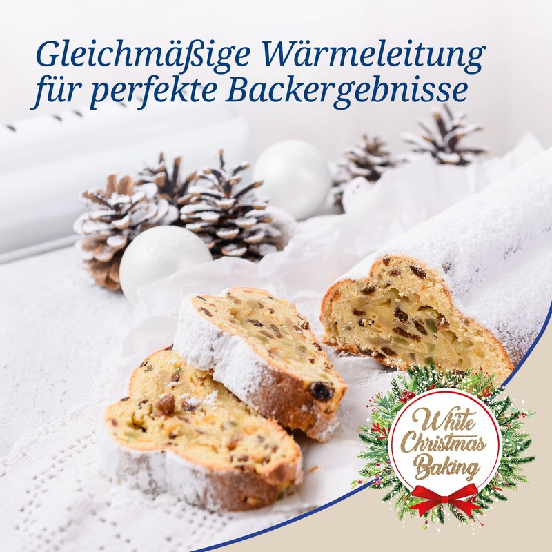Dr. Oetker 1398 Stollen Baking Tin ‘White Christmas Baking’ High-Quality