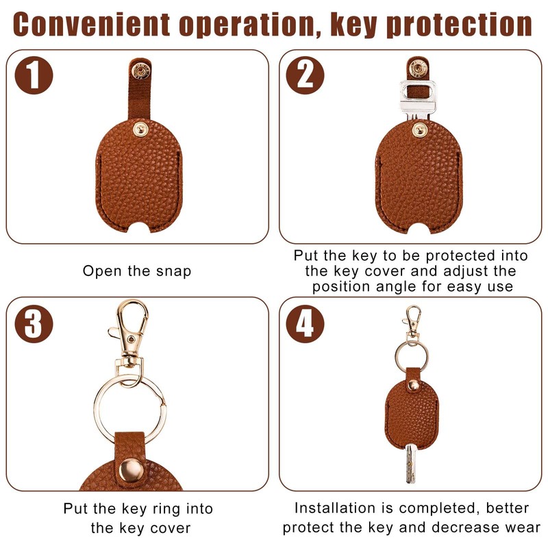 Leather Car Key Sleeve, Broken Car Key Loop Replacement Pu
