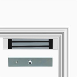 Electric Magnetic Lock 350Lbs(180KG) Holding Force Electromagnet Electromagnetic Electronic Lock Fail Safe NC Mode Locks Electric Magnetic Door Lock Single Door 12V for Access Control System