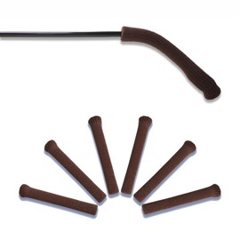 Stageya - anteojos antideslizantes con agarre para las orejas, elástico, cómodo, para tejer con puntas de las sienes, 3 pares café, Talla única