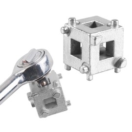 ASUBHA Brake Caliper Compression Tool, Car Rear Disc Brake Piston Tool, Car Accessories Caliper Piston Compressor Tool, 3/8" Disc Brake Piston Caliper Wind Back Cube Tool Fits Rear Disc Brakes