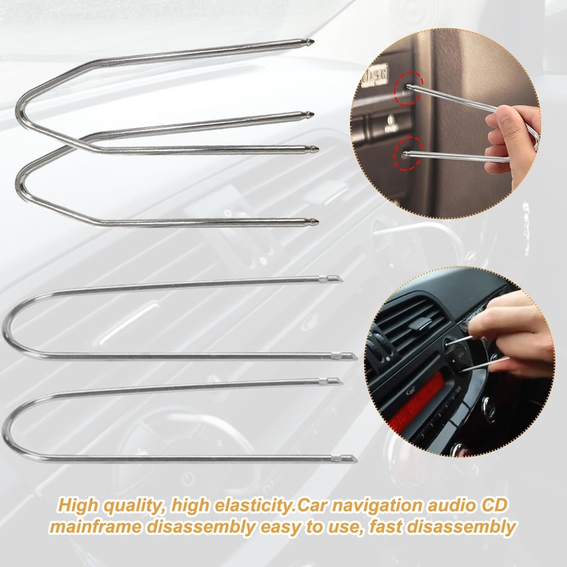 4PCS Car Radio Removal Tool Kit, U & V Shape