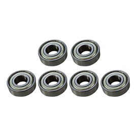 DNLK Band Saw Bearings Set of 6 - Fits Grizzly G1073 - Roller Bearings - Steel