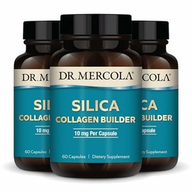 Dr. Mercola- “Constructor de Colágeno de Sílice, 90 porciones (180 Cápsulas), Suplemento Dietético, Soporte para la Piel y Huesos y