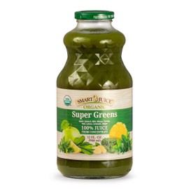Smart Juice Organic Super Greens Juice - 32 fl oz glass - (Pack of 6) 100% Juice