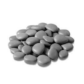Kalapanta Kit Try-Pack 12 Mixed Decorative Stones (10 Small, 2 Large, White) Recycled Plastic for Pots, Painting, Aquariums, Garden