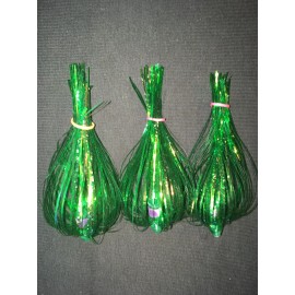 High Percentage Salmon Trolling Flies Green Dragon Series Pack,of 3- 4” Rigged