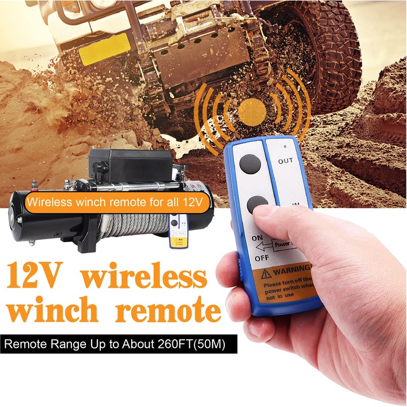 Torkettle 12V 500A Winch Solenoid Contactor Relay,Wireless Twin Remote Control
