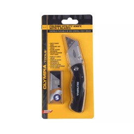 Olympia Tools FOLDING UTILITY KNIFE WITH 5 BLADES