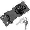 MUKLEI 5 PCS 2.5 Inch Keyed Hasp Locks, Twist Knob