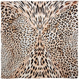 Wyoming Traders Men's Leopard Charmeuse Silk Wild Rag Leopard