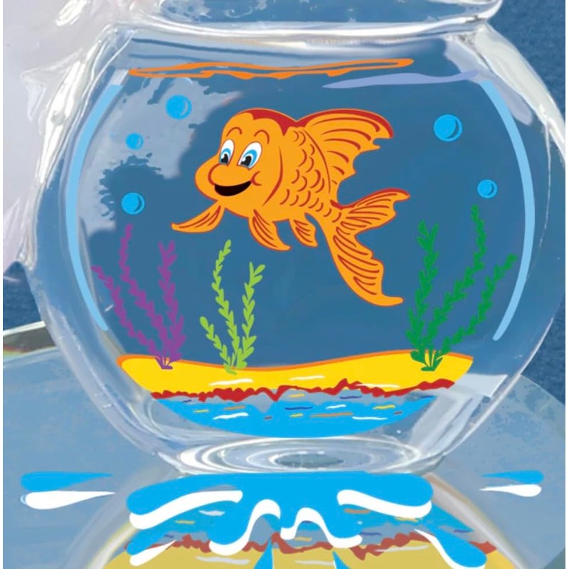Glass Baron Fish Bowl Fishbowl Kitty Figurine