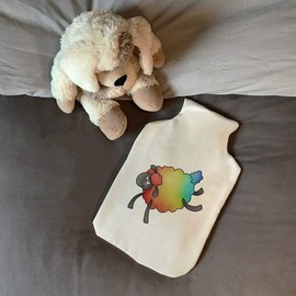 'Rainbow Sheep' Hot Water Bottle Cover (HW00019453)